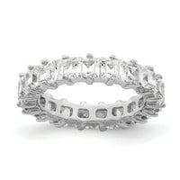 Sterling srebrni CZ CUBIČKI cirkonijski simulirani dijamantski band Veličina prstena nakita pokloni za