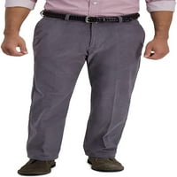 Haggar muške stretch City ravne prednje hlače od somota, sumrak, 38X32